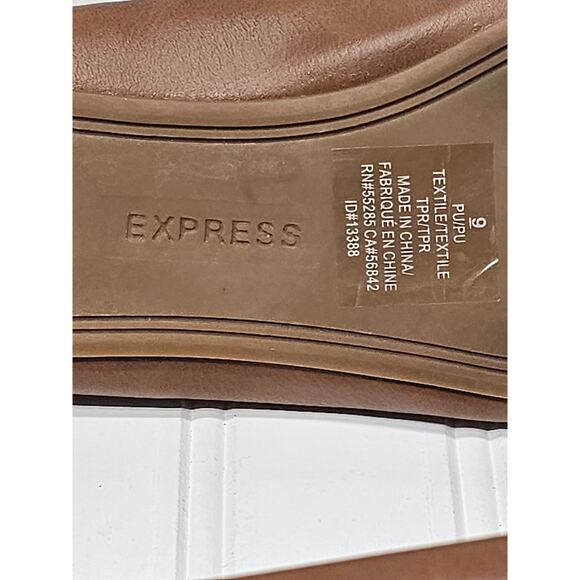 Express flat shoes tan womens size 9 - Picture 4 of 6